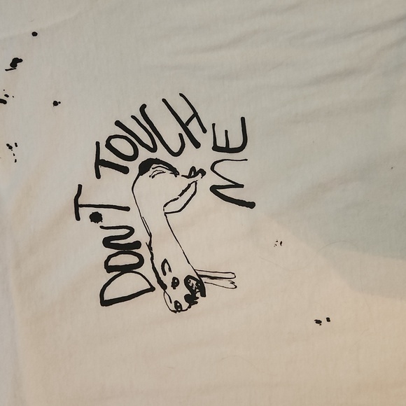 We are all animals white printed t - Picture 2 of 4